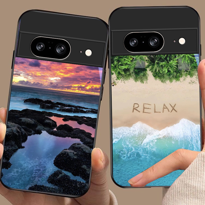 Google Pixel 9 - ทิวทัศน์พระอาทิตย์ตกชายฝั่งสำหรับกูเกิลพิกเซล 10 โปร XL พิกเซล 8
