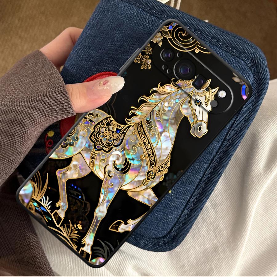 Google Pixel 9 - เคสโทรศัพท์ลัคกี้ฮอร์สฟันดาสำหรับกูเกิลพิกเซล 10A 6 7 8 โปร